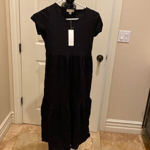 Black cotton dress Sz S NWT